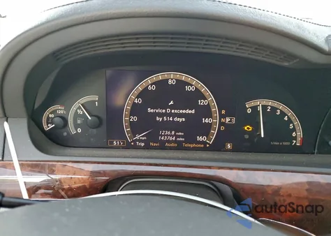 2007 Mercedes-Benz S 550 z USA, uszkodzony, nr VIN WDDNG71X77A108129